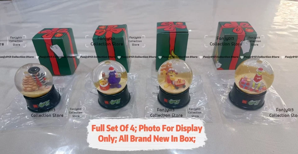 McDonalds 2025 AU Christmas X Dr.Seuss Grinch Meal Collectable Snow/Sand Globes - Image 3 of 4