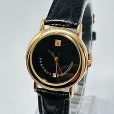 Orologio PLAYBOY Data Donna Quarzo Funzionante Vintage Raro Pelle Nera Modello Japan