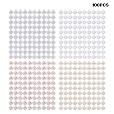 100pcs Soft Silicone Earring Stoppers for Women Girls Earring Backs Replacements