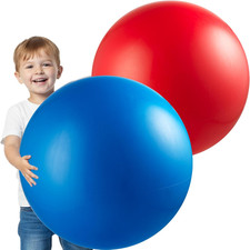 Jumbo 18-Inch Playground Balls for Kids 2 Pack, Red Blue Large Rubber Kick