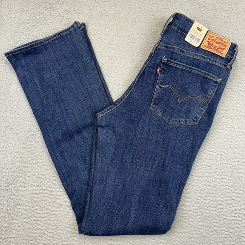 Levis 725 Jeans Womens 30 Blue High Rise Boot Cut Cowgirl Whiskers Farm *28x33*