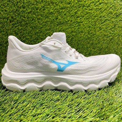 Mizuno Wave Horizon 8 Womens Size 8.5 White Blue Athletic Running Shoes Sneakers