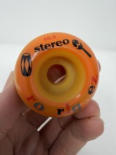 Vintage 1970s Stereo Rodriguez 46.5mm Skateboard Wheel Orange Yellow Urethane