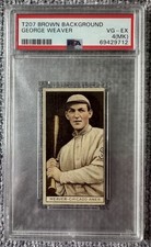 1912 T207 George Buck Weaver Broadleaf Back PSA 4