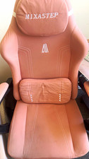 MIXASTEP Pink Faux Leather High Back Gaming Office Chair Swivel Wheels