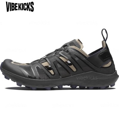 SALOMON Anti Slip Wear Resistant River Trekking Shoes Men's Black 476747  New