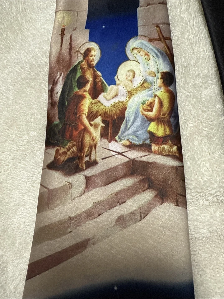 Corbata Belén Hombre Sello Licencia LLC Por MMG Poli. Navidad Sabios Jesús Foto 4 de 4