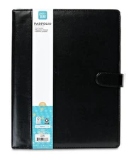 Pen+Gear Leatherette Padfolio with Writing Pad~Black~Magnetic Closure~ 1 count