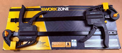 NEW 12'' Workzone Quick Ratcheting Trigger Clamp Set of 2 at 12 inch capacity
