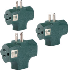 3 Way Plug Adapter - UL Listed - Outdoor Outlet Splitter 3 Prong - Outlet Exten
