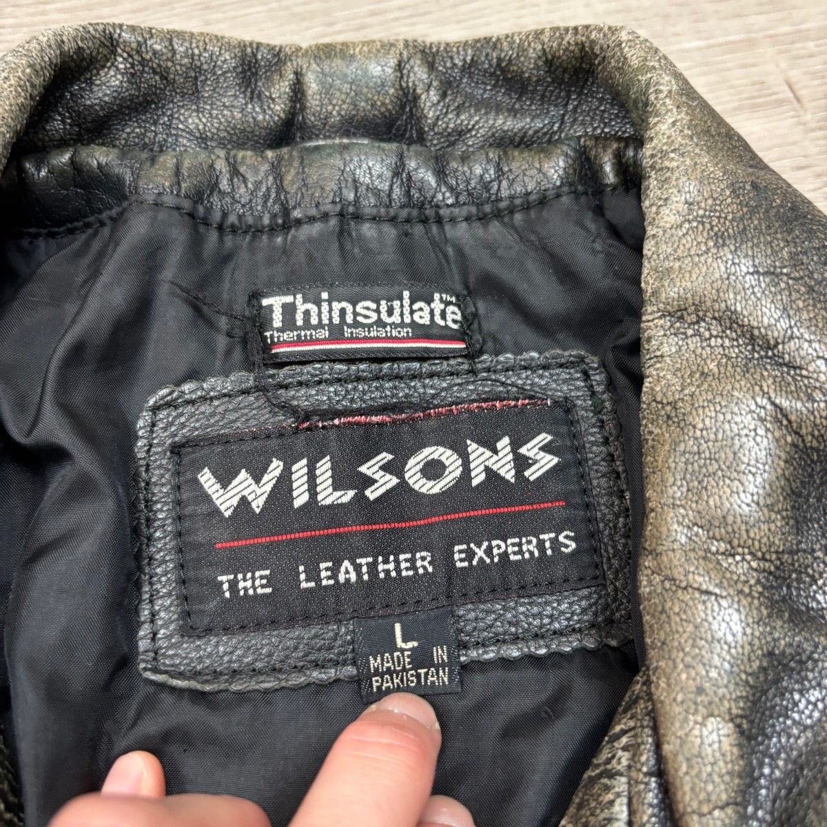 Vintage 90s Wilsons Leather Thinsulate Jacket Men's Large Biker | eBay