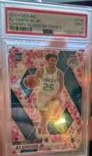 Panini Mosaic KJ Simpson Jr. #239 Cherry Blossom Prizm /20 PSA 9 RC Hornets