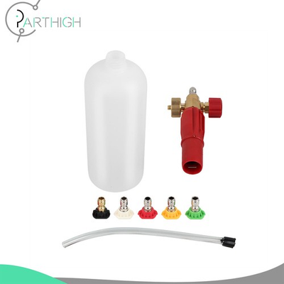 #ad 1 4quot; Heavy Duty Foam Cannon Car Wash Pressure Washer Gun Kit with 5 Nozzle Tips $19.05