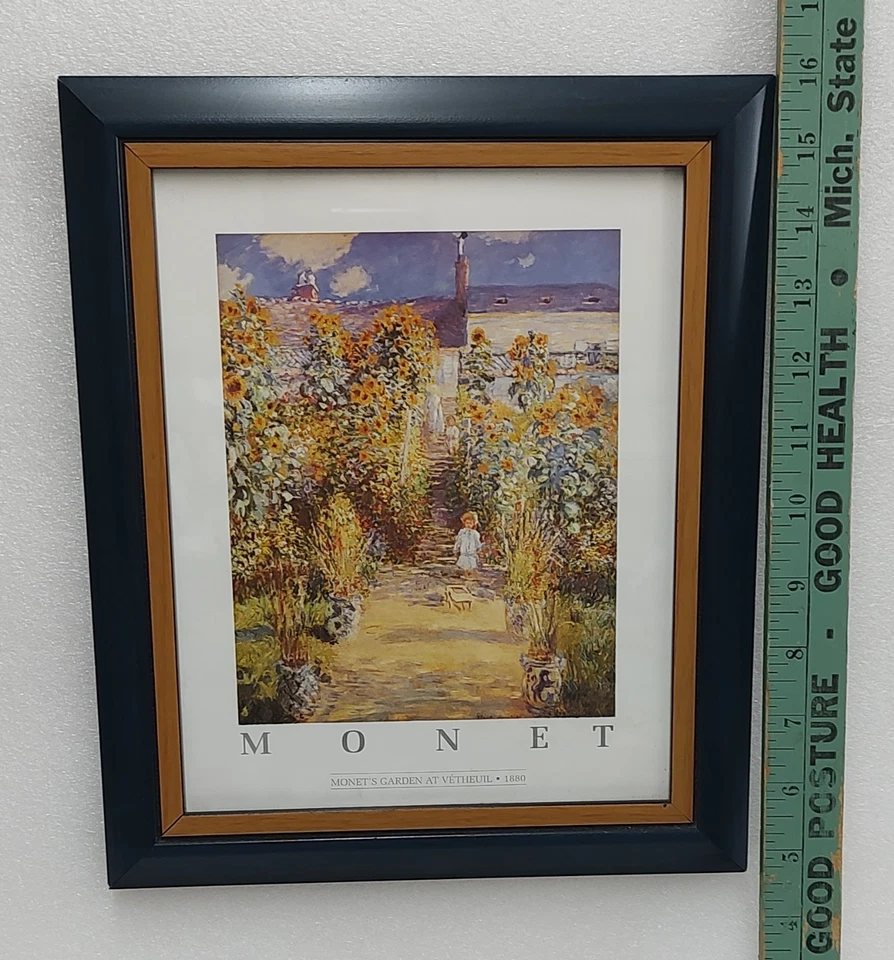 Impresión Monet del Jardín 1880 Enmarcada Mate Arte Vintage Colgante de Pared Foto 2 de 4