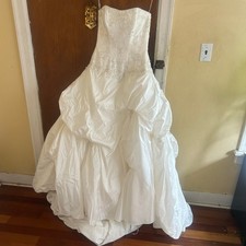 VTG Maggie Sottero Strapless Wedding Dress 10 White Whimsical Fairy Romantic
