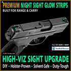 S&W M&P GL🟢W in DARK… Night Sight DIY Upgrade Shield EZ SD9VE SD40VE Bodyguard…