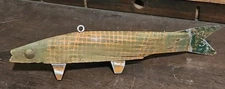 Vintage Wood Ice Fishing Decoy Spearing Folk Art Handmade 8”