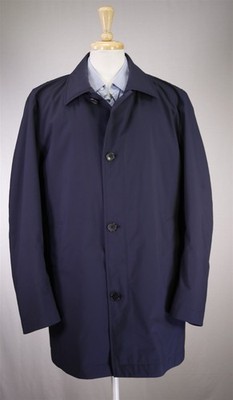 Hugo Boss Navy Blue Sympatex Removable Liner Overcoat Long Coat Jacket Mens 44R