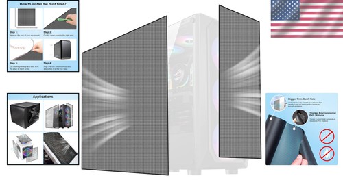 Magnetic Dustproof Mesh Covers for PC & Electronic Devices - 2 Pack 19.68inch - Picture 2 of 8