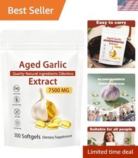 Odorless Garlic 7500mg Per Servings, 300 Softgels  2 Aged Garlic Extra...