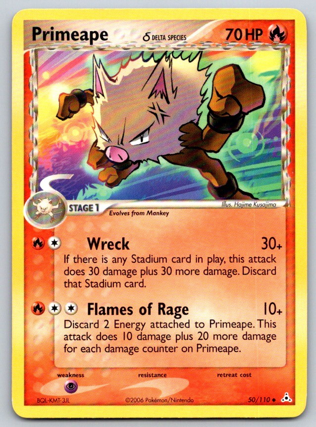 Primeape Holon Phantoms 50/110 Pokemon Card LP