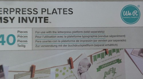 We R Memory Keepers WHIMSY INVITE Estilo de Vida Placas Letterpress 40 PIEZAS Nuevo - Imagen 4 de 7