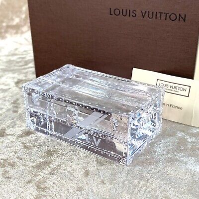 LOUIS VUITTON Crystal Paper Weight Trunk Motif Crystal Limited Edition with  Case