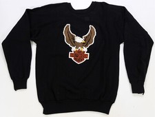 Rare Vintage HARLEY DAVIDSON Motorcycles Bald Eagle Crewneck Sweatshirt 80s 90s