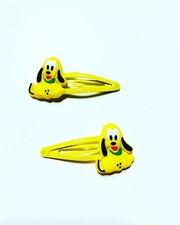 Handmade Hair Bows - Disney - Mickey and Friends - Pluto  3 Hair Clips