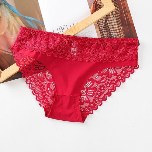 Seamless Underwear Sexy Lace Lingerie Knickers Ice Silk Panties Briefs Women - Picture 15 of 25