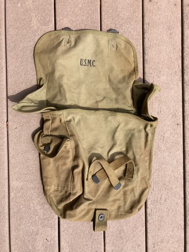 Orig. WWII USMC Officers Musette Bag Dated 1944 Field Gear Equipment - Picture 3 of 8