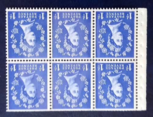SB39a - 1d - Booklet Pane - Graphite Lines - Crowns Wmk - Perf Type I - MNH - 第 1/2 張圖片