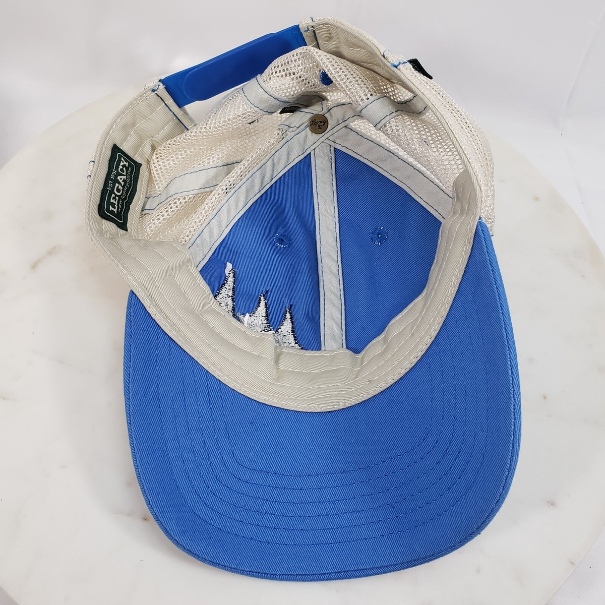 JKL Pods Hat Orca Survey Cap Blue Mesh Snapback J Pods Legacy Adj