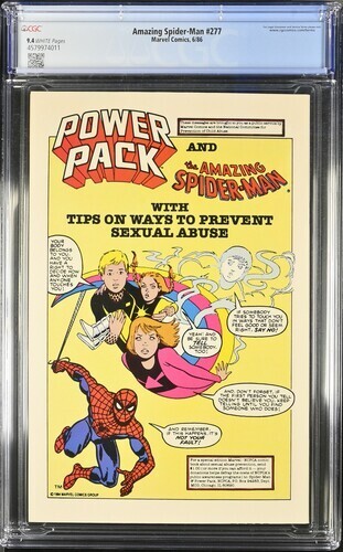 Amazing Spider-Man #277 (1986, Marvel) Kingpin, Matt Murdock App. CGC 9.4 AA103 - Bild 2 von 2