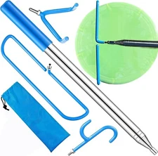 Disc Golf Retriever Pole Telescopic Frisbee Golf Stick Disc Grabber 16FT