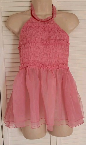 NEW FREE PEOPLE CUPCAKE CUTIE HALTER NECKLINE TOP SZ MEDIUM - Afbeelding 5 van 9