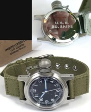 U.S.N. United States Navy BU. of SHIPS CANTEEN COMBAT MILITARY DIVE WRIST