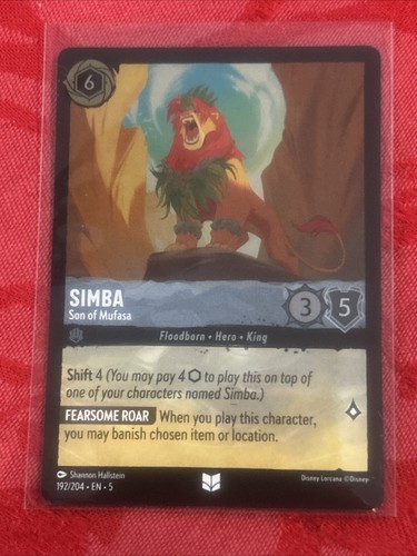 FOIL Lorcana Shimmering Skies - Simba - Son of Mufasa - 192/204 - FOIL - Picture 6 of 7