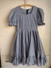 Handmade Gingham Whimsigoth Dress  Cottagecore Kawaii Octoberfest M L Ruffle 