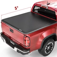 OEDRO 5ft Soft Roll Up Tonneau Cover For 2015-2026 Chevy Colorado GMC Canyon