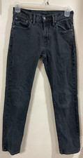 Levis Mens Black Basic Denim Jeans 30x30 EUC