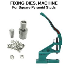 Grün Handpresse Maschine 6mm-15mm Nieten Befestigung Schablonen Set für Leder