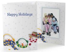 Snowmen 5x7 Holiday Event Photo Folders 25 Pack Same Shipping Any Qty
