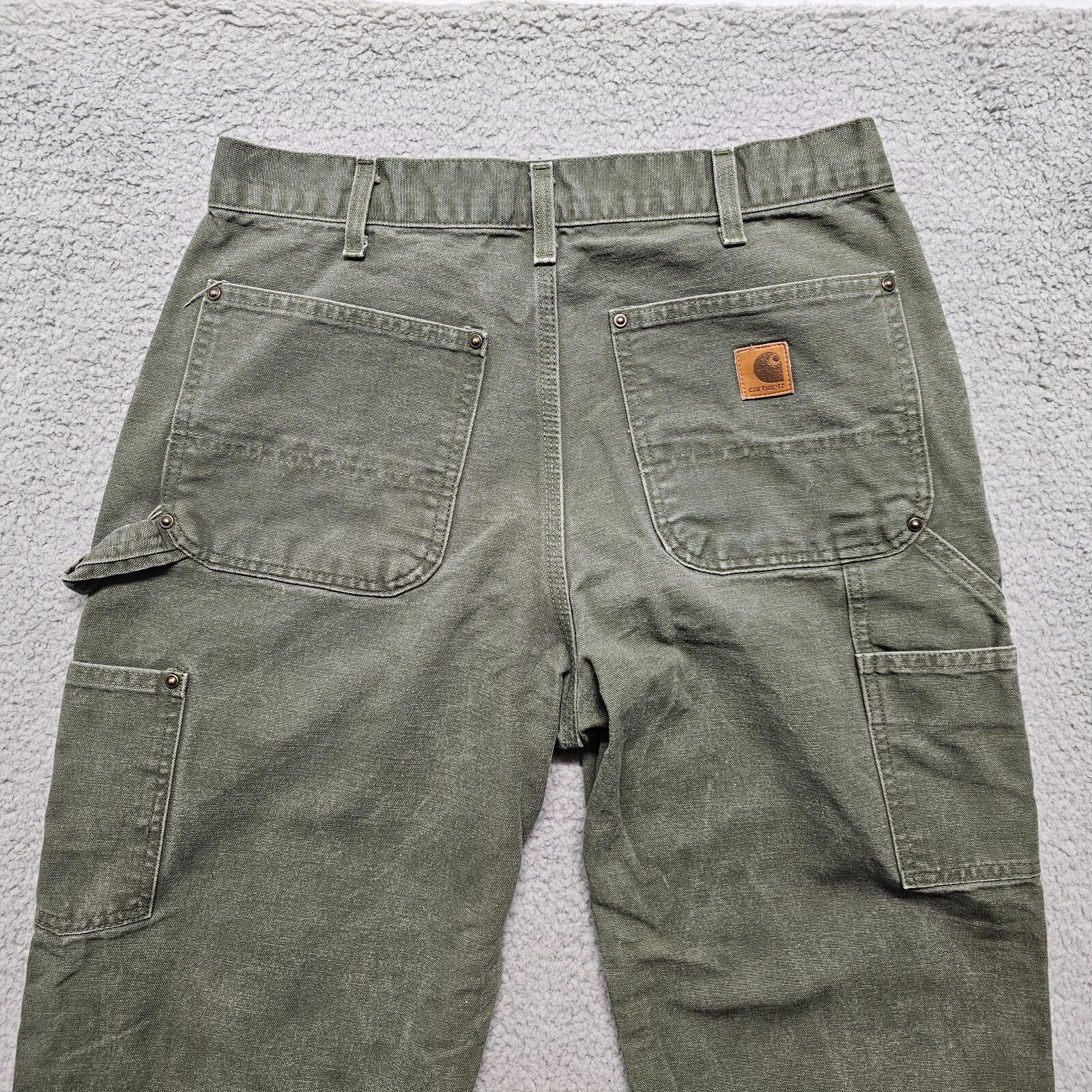 Carhartt Double Knee Green 32x30 B136 MOS Men's Work Pants Original
