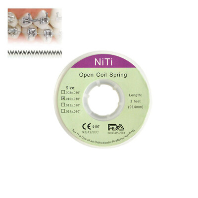 1 Roll Dental Orthodontic Niti Open Coil Spring Spool Dia.010 *030 '' inch 914mm