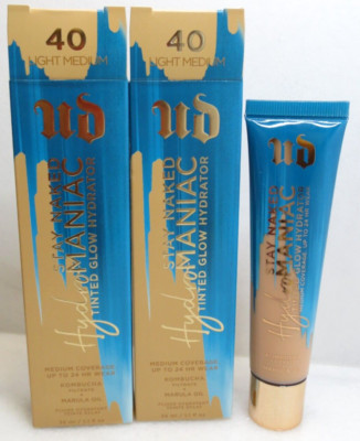 URBAN DECAY STAY NAKED HYDROMANIAC TINTED GLOW HYDRATOR 40 LIGHT MEDIUM - 2 PCS