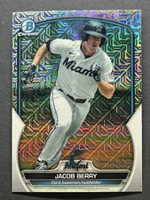 2023 Bowman Chrome Jacob Berry Mojo Refractor #BCP-243 Miami Marlins