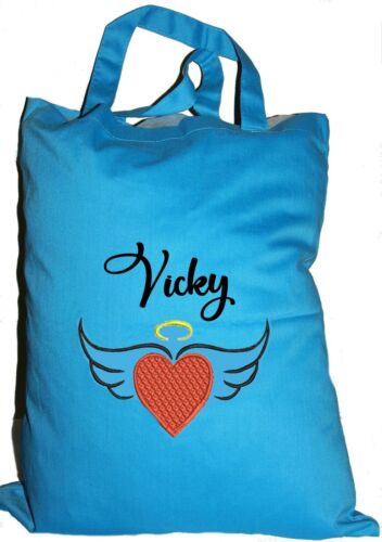 Tote / Shopping Bag | Book / Library Bag  | Angel Wings | 1st Name FREE - Picture 1 of 24