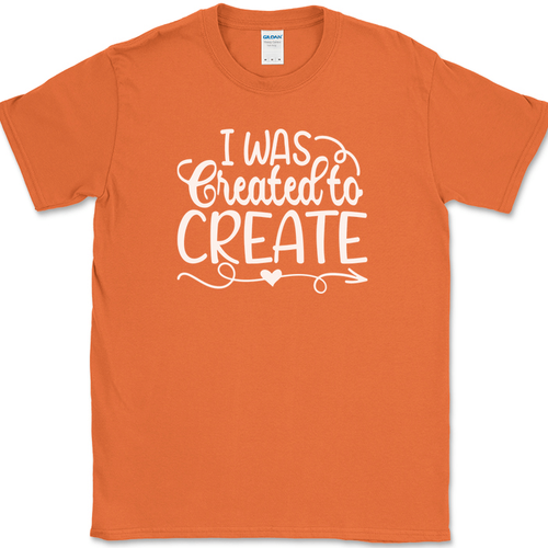I Was Created To Create T-Shirt Funny Crafting Hobby Art Sewing Gift Tee - Picture 8 of 10