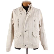 Isabel Marant NWT 100% Cotton Jakito Jacket Size 48 Small US In Solid Ecru